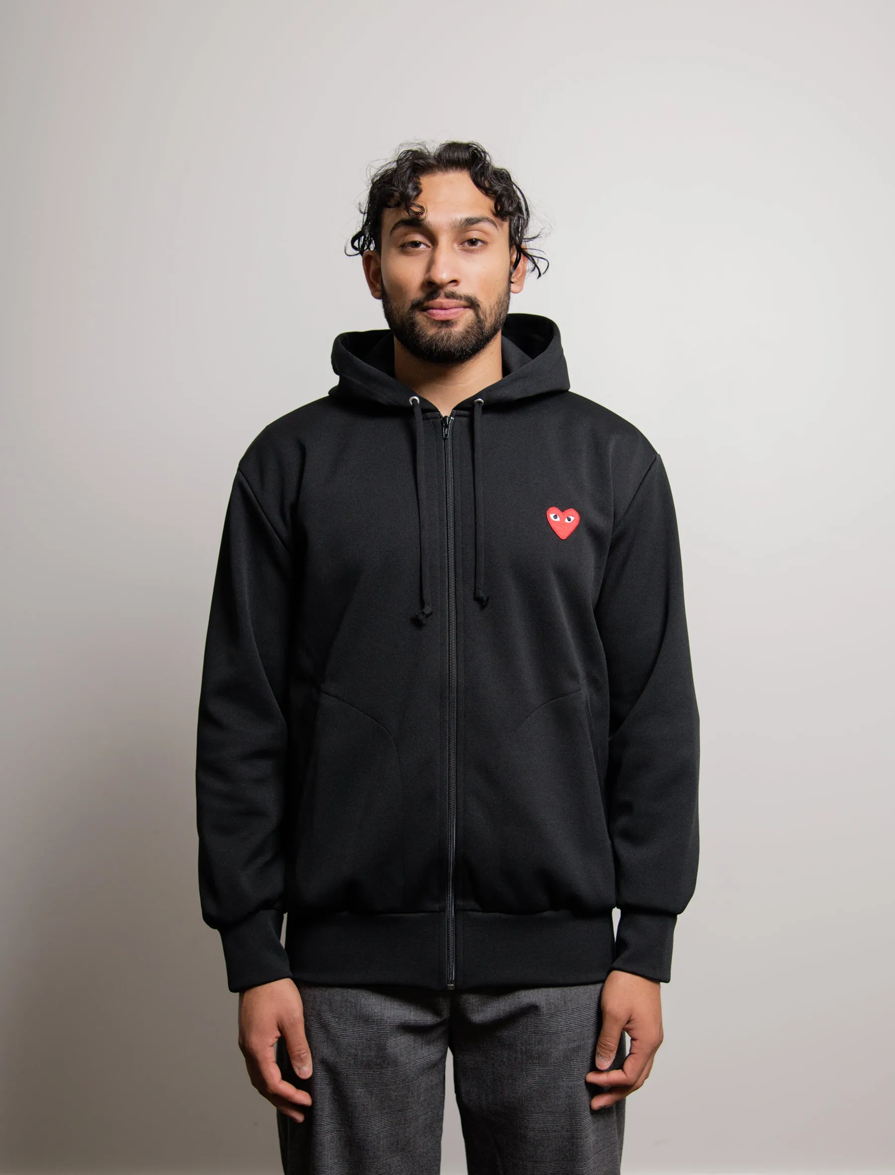 Emblem Zip Hoodie Black/Red T172 sold by Nomad