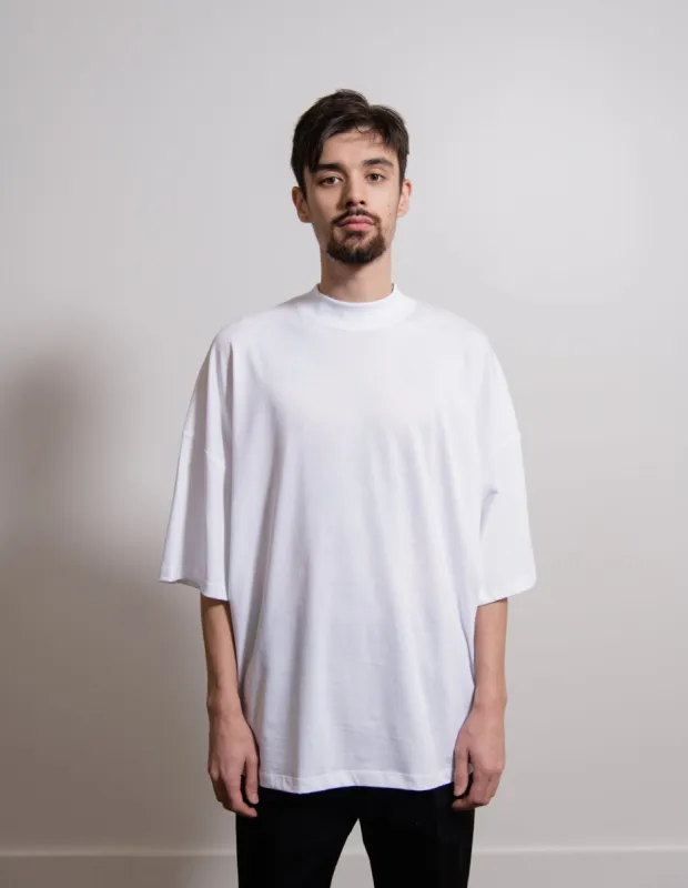 Ribbed H-Neck Boxy Tee White sold by Nomad