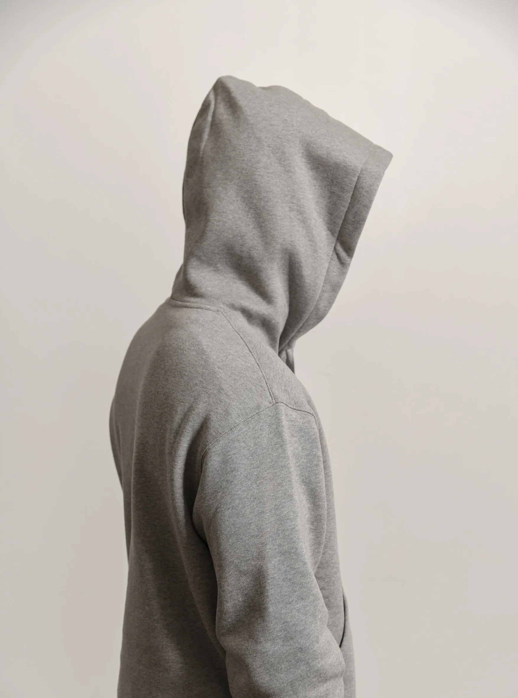 Face Logo Hoodie Light Grey Melange 2HK173 sold by Nomad product image thumbnail 5