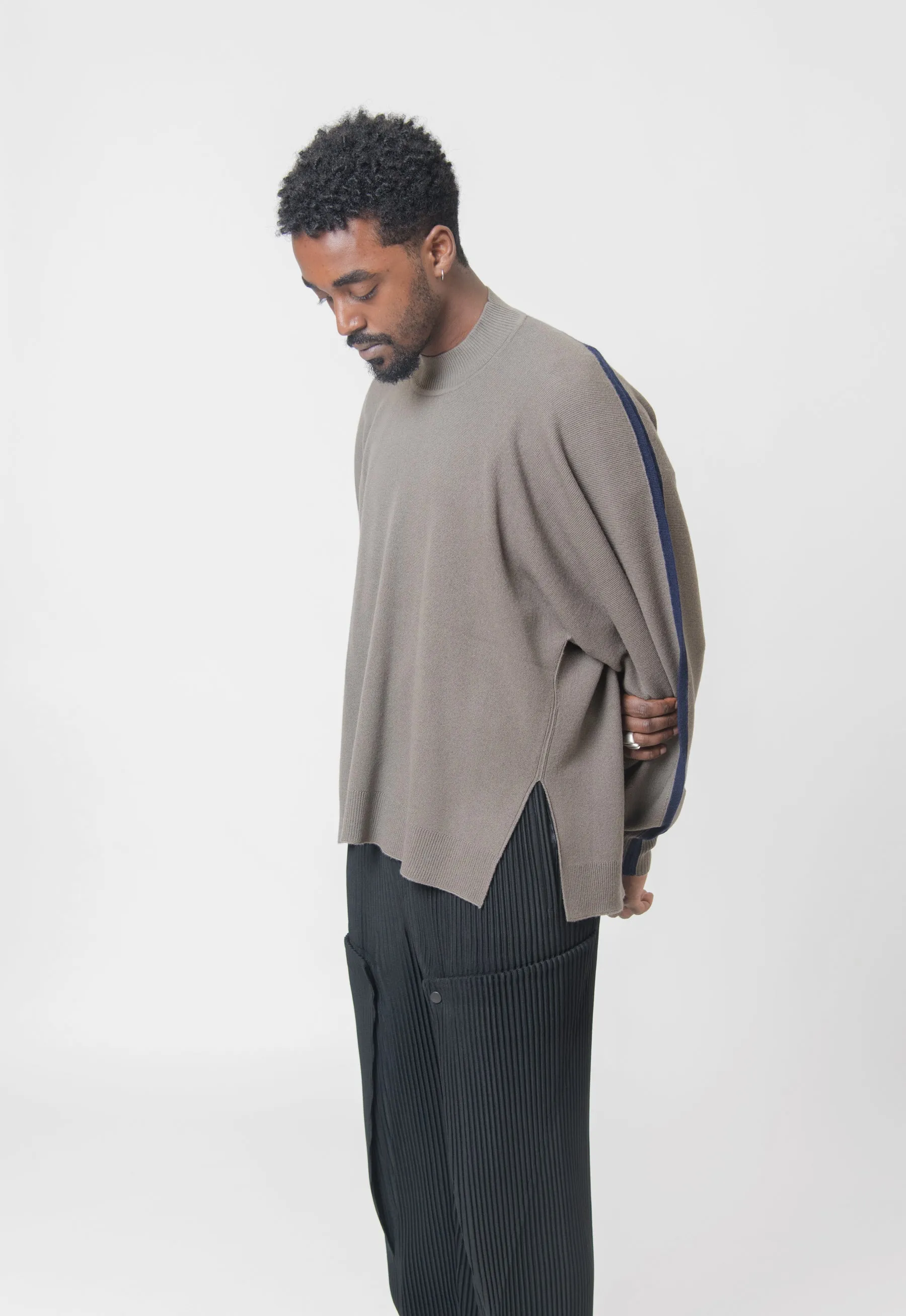 Framework Knit Sweater Khaki KN220-65 sold by Nomad product image thumbnail 4