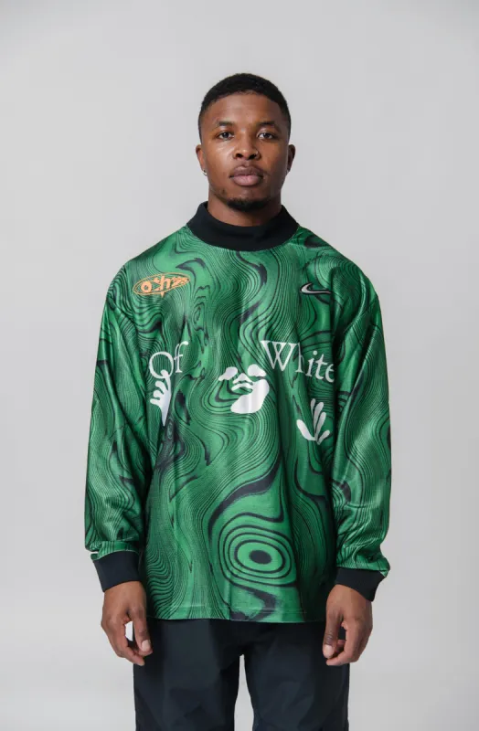 Off-White Apparel M NRG MC AOP Jersey Kelly Green FQ0997-389 made by Nike