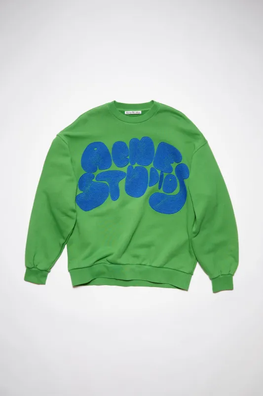 Bubble Logo Crewneck Sweater Electric Green SWEA000311 sold by Nomad
