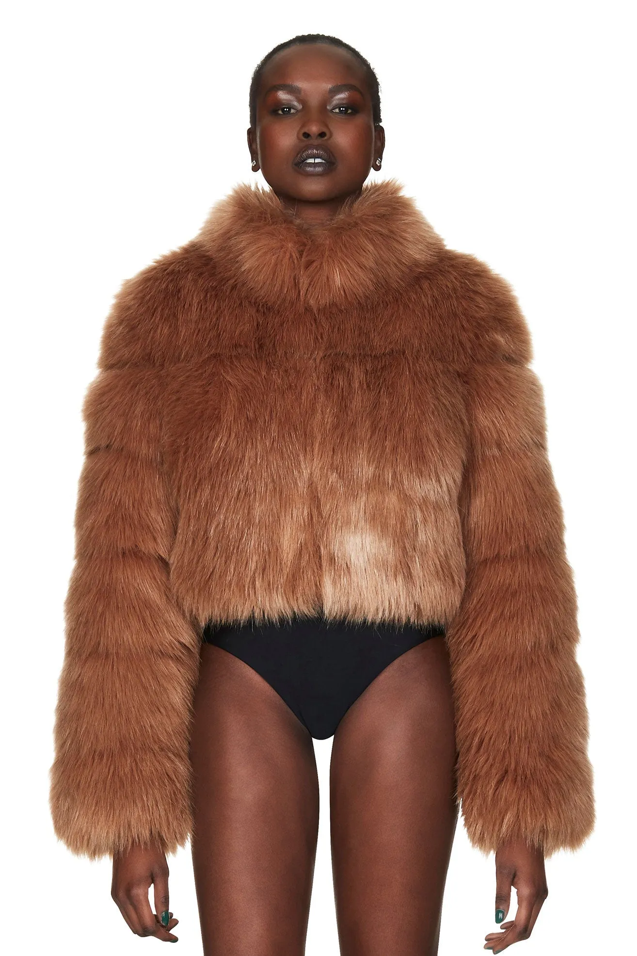 TATIANA FAUX FUR CROP JACKET sold by Nookie
