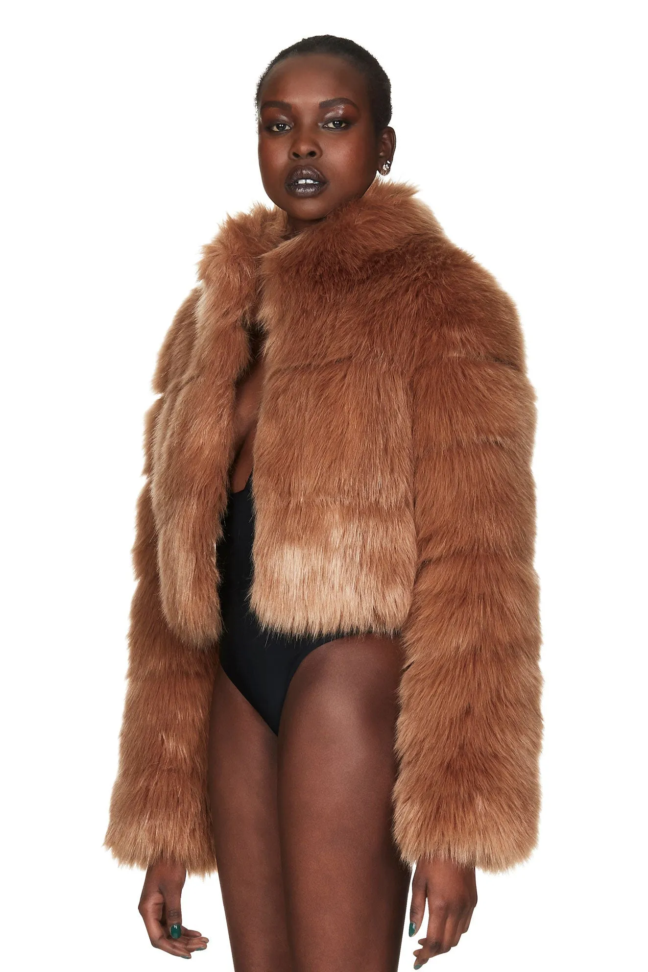 TATIANA FAUX FUR CROP JACKET sold by Nookie product image thumbnail 3