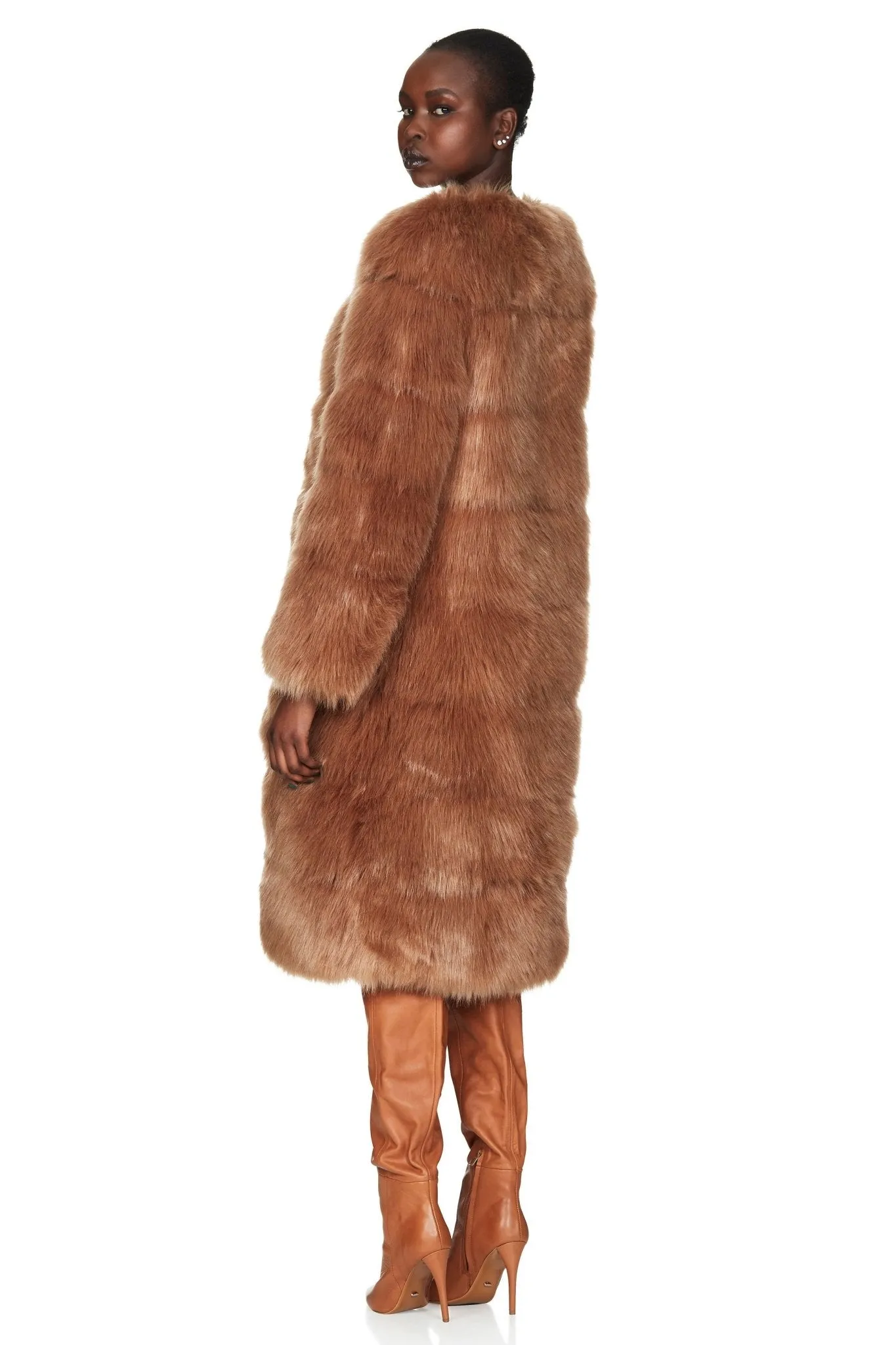 TATIANA FAUX FUR LONG JACKET sold by Nookie product image thumbnail 4