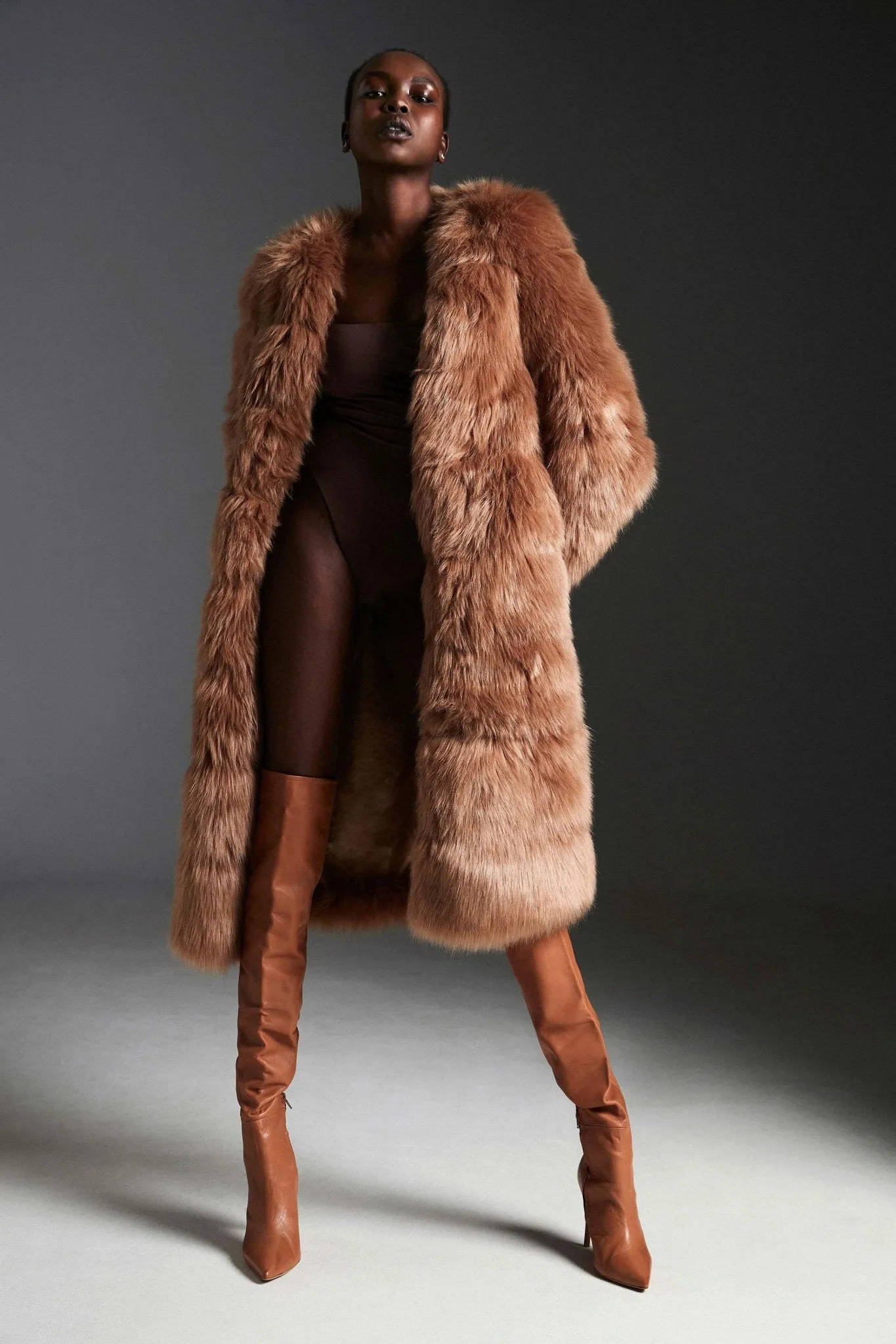 TATIANA FAUX FUR LONG JACKET sold by Nookie product image thumbnail 2