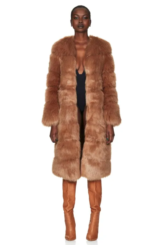 TATIANA FAUX FUR LONG JACKET sold by Nookie