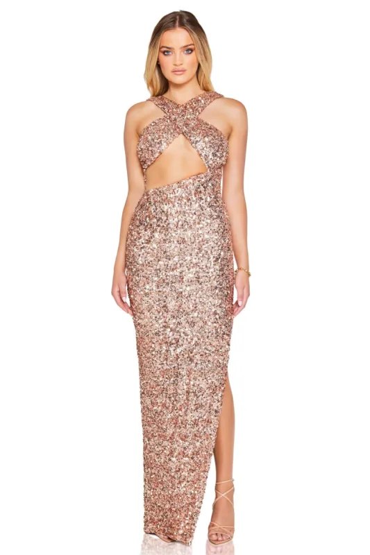 Luma Cut Out Gown sold by Nookie