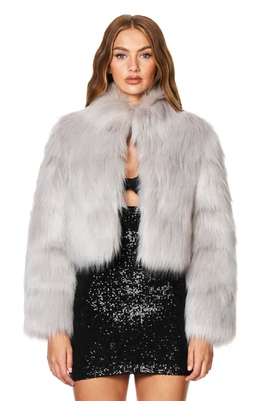 TATIANA FAUX FUR CROP JACKET sold by Nookie