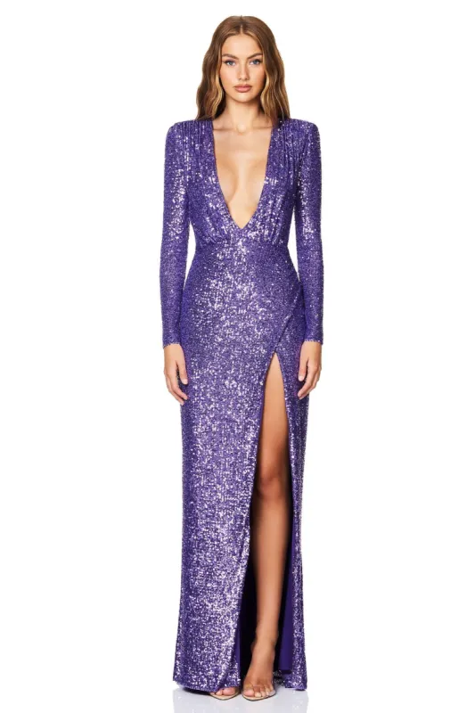Sensation Plunge LS Gown sold by Nookie