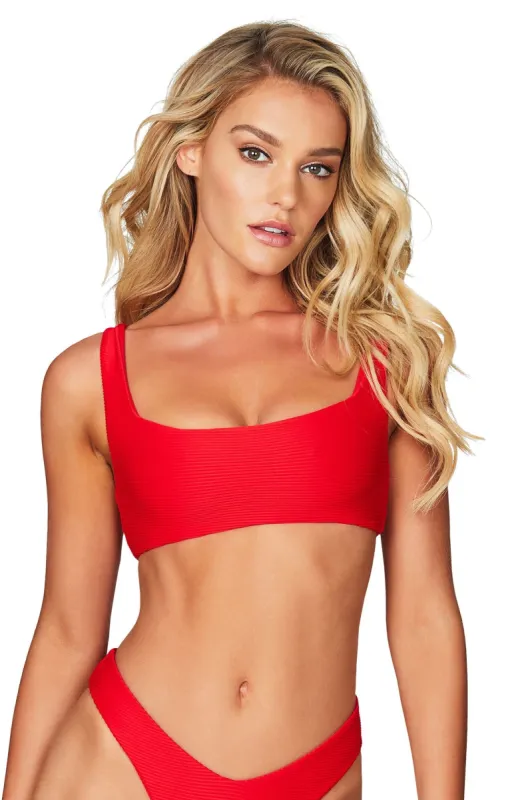 SAVANNAH RIB SQUARE NECK BRA sold by Nookie