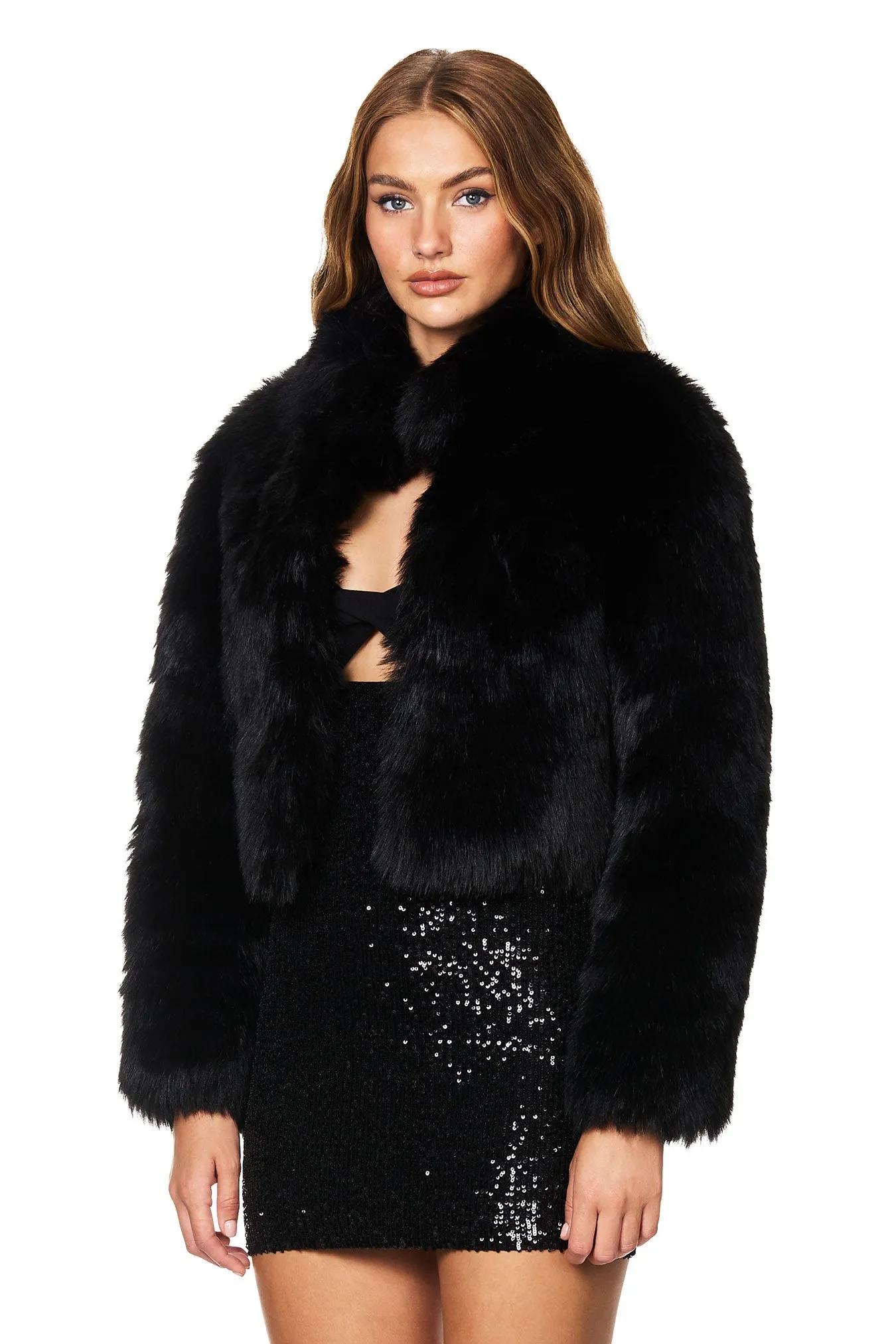 TATIANA FAUX FUR CROP JACKET sold by Nookie product image thumbnail 3