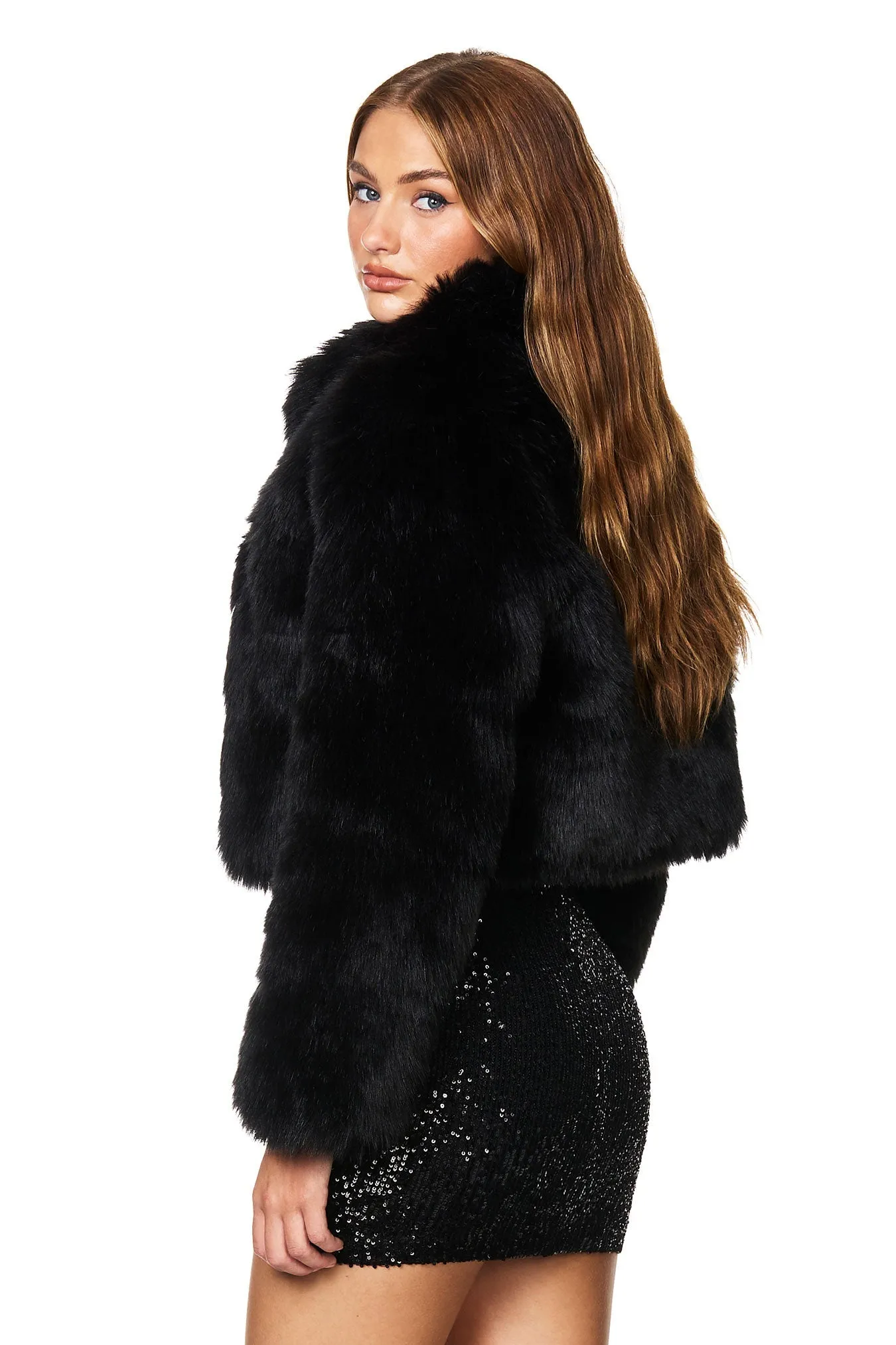 TATIANA FAUX FUR CROP JACKET sold by Nookie product image thumbnail 4