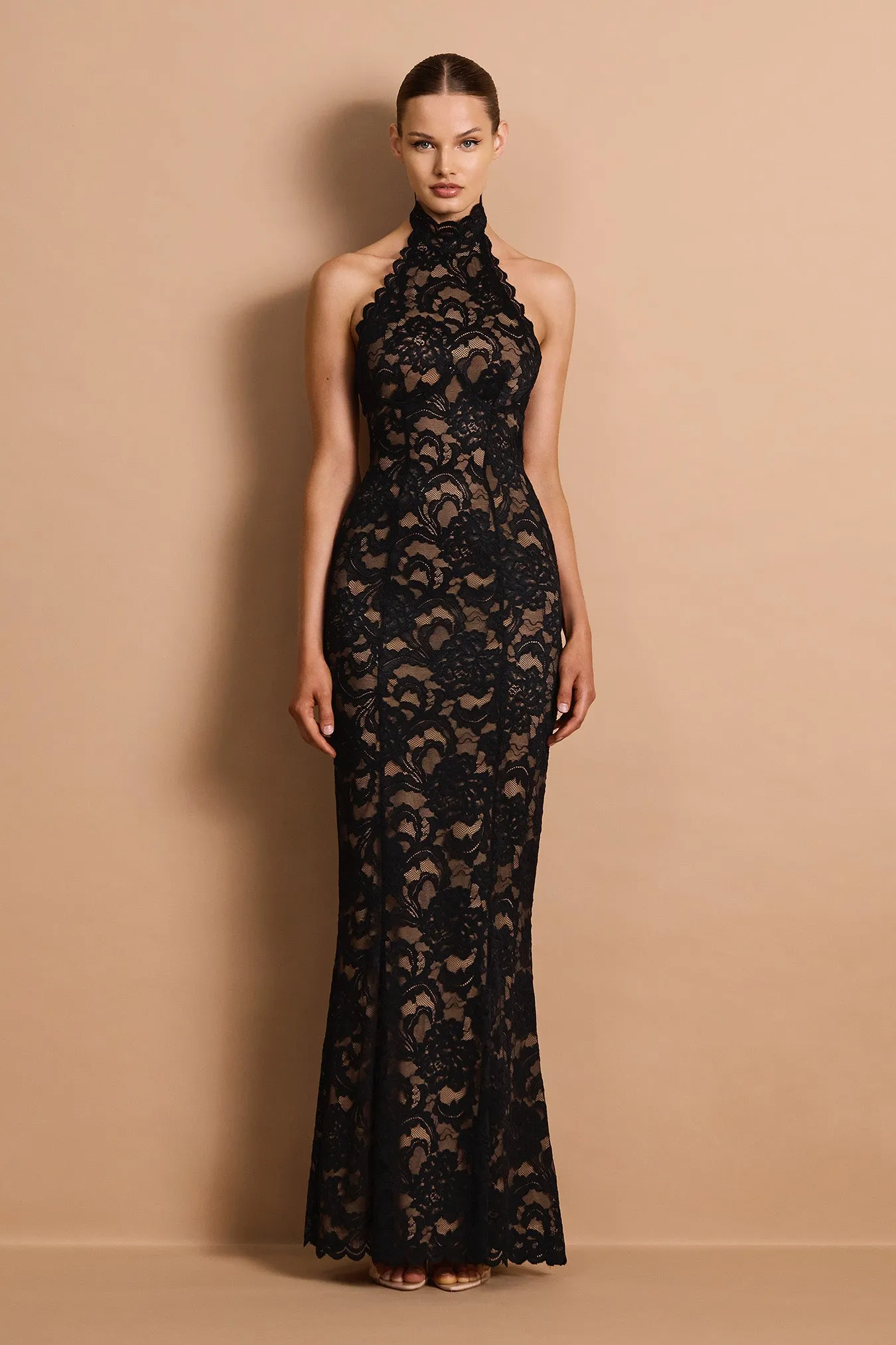 Delphine Lace Halter Gown sold by Nookie product image thumbnail 2
