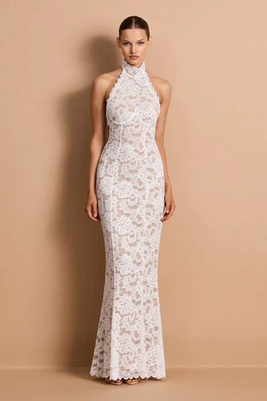 Delphine Lace Halter Gown made by Nookie