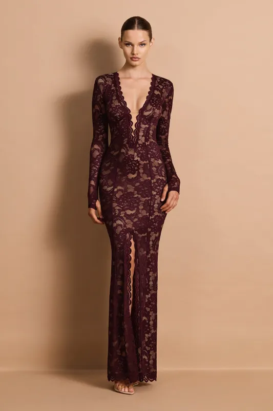 Delphine LS Lace Gown made by Nookie