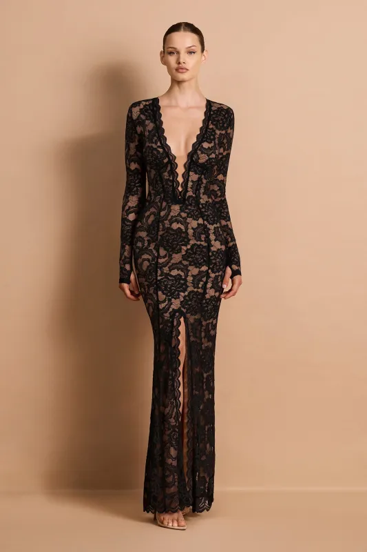 Delphine LS Lace Gown made by Nookie