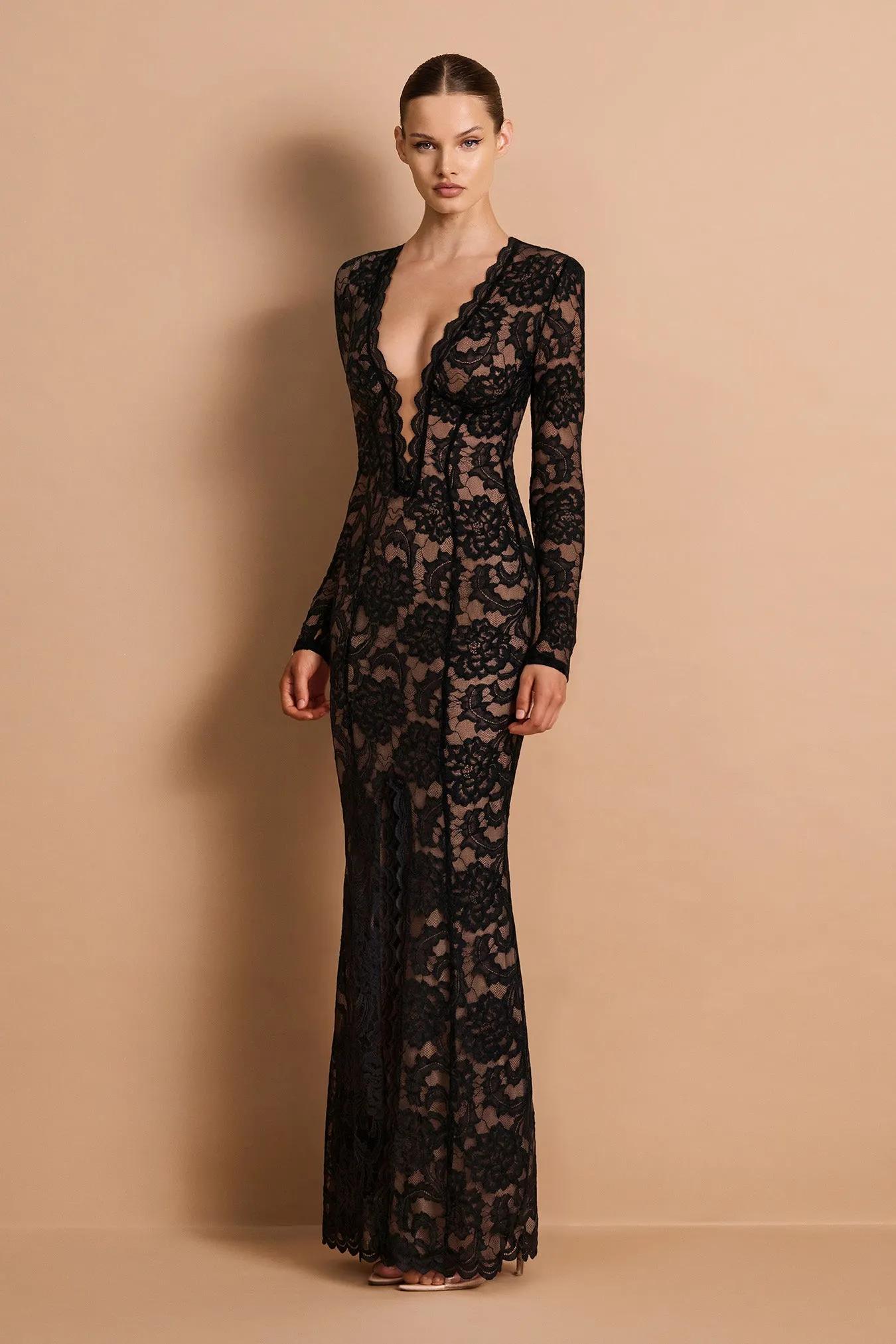 Delphine LS Lace Gown sold by Nookie product image thumbnail 2