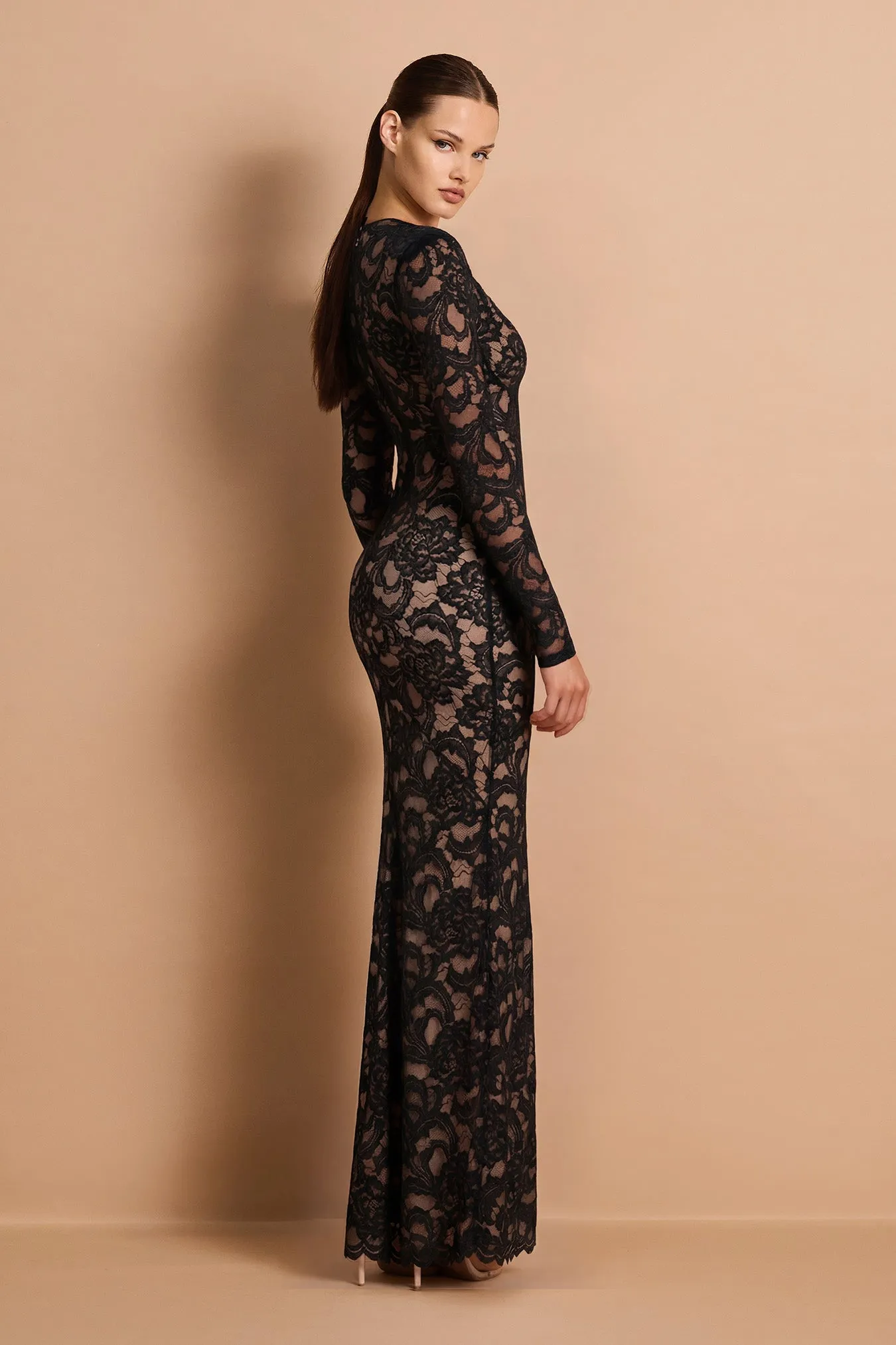 Delphine LS Lace Gown sold by Nookie product image thumbnail 3