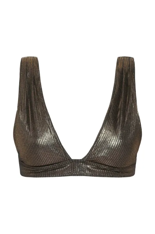 RHIANNON RIB PLUNGE TOP sold by Nookie