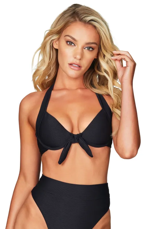 SAVANNAH RIB HALTER BRA sold by Nookie