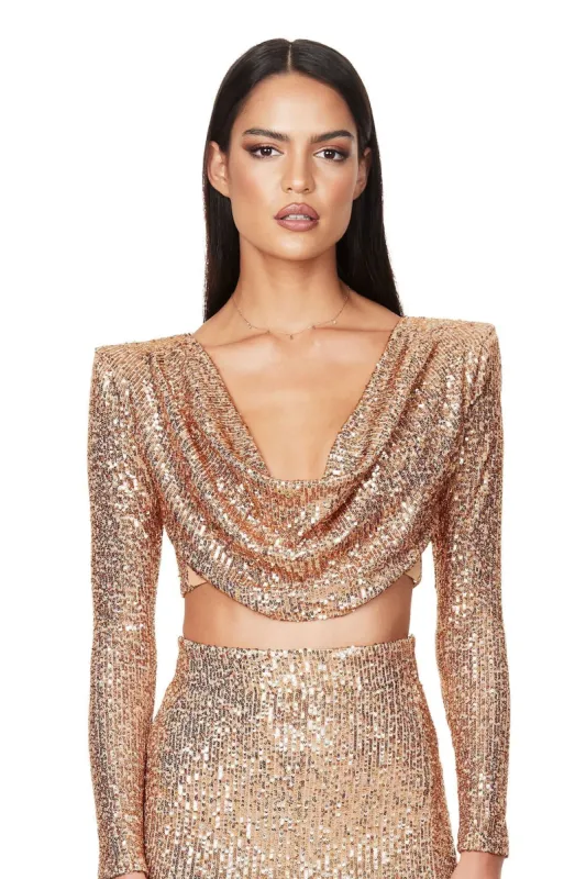 PANDORA LONG SLEEVE CROP sold by Nookie