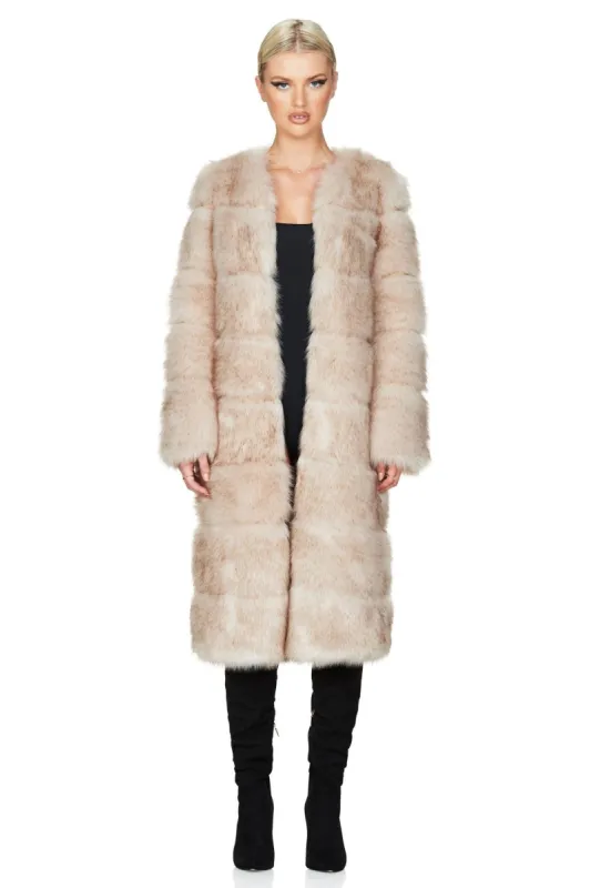 TATIANA FAUX FUR LONG JACKET sold by Nookie