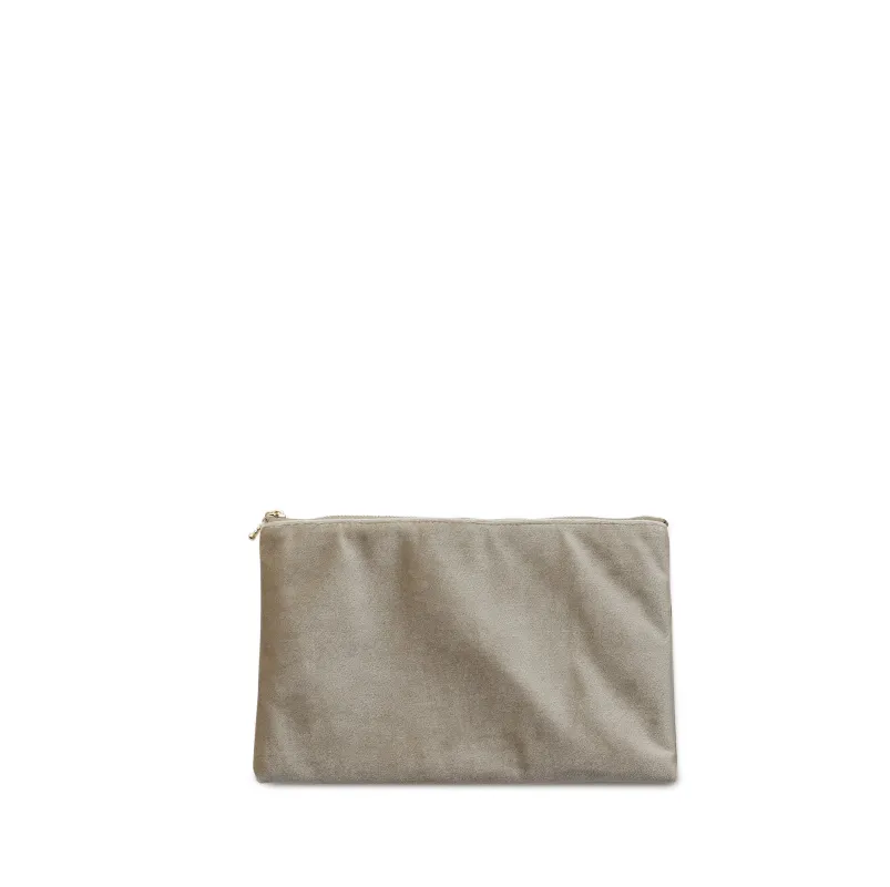 velvet clutch, nude grey sold by Nordstjerne