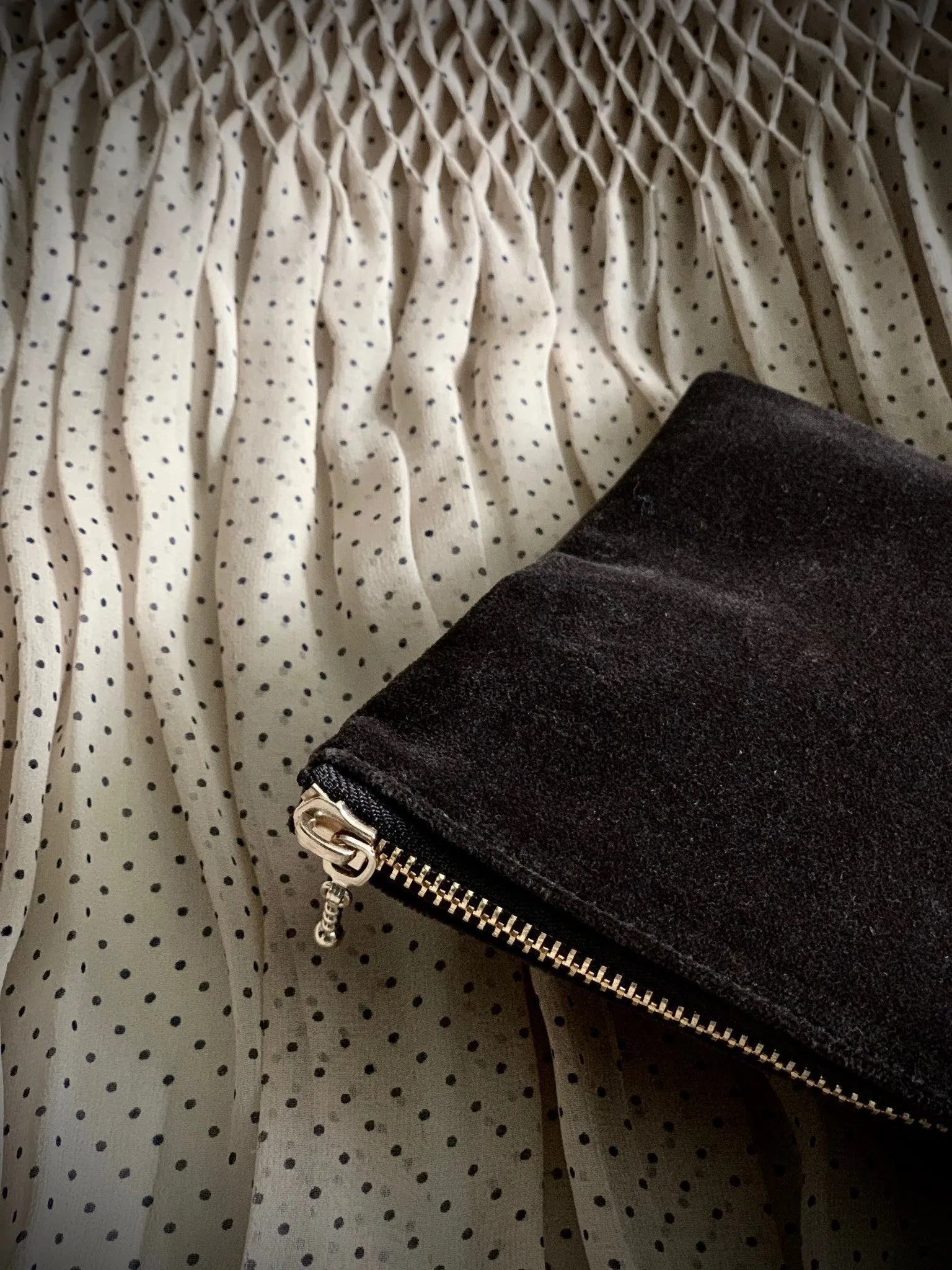 velvet clutch, chocolate sold by Nordstjerne product image thumbnail 2