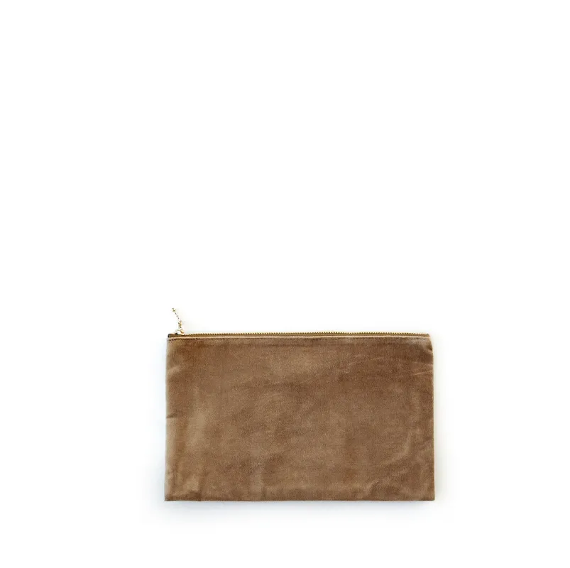 velvet clutch, desert sand sold by Nordstjerne