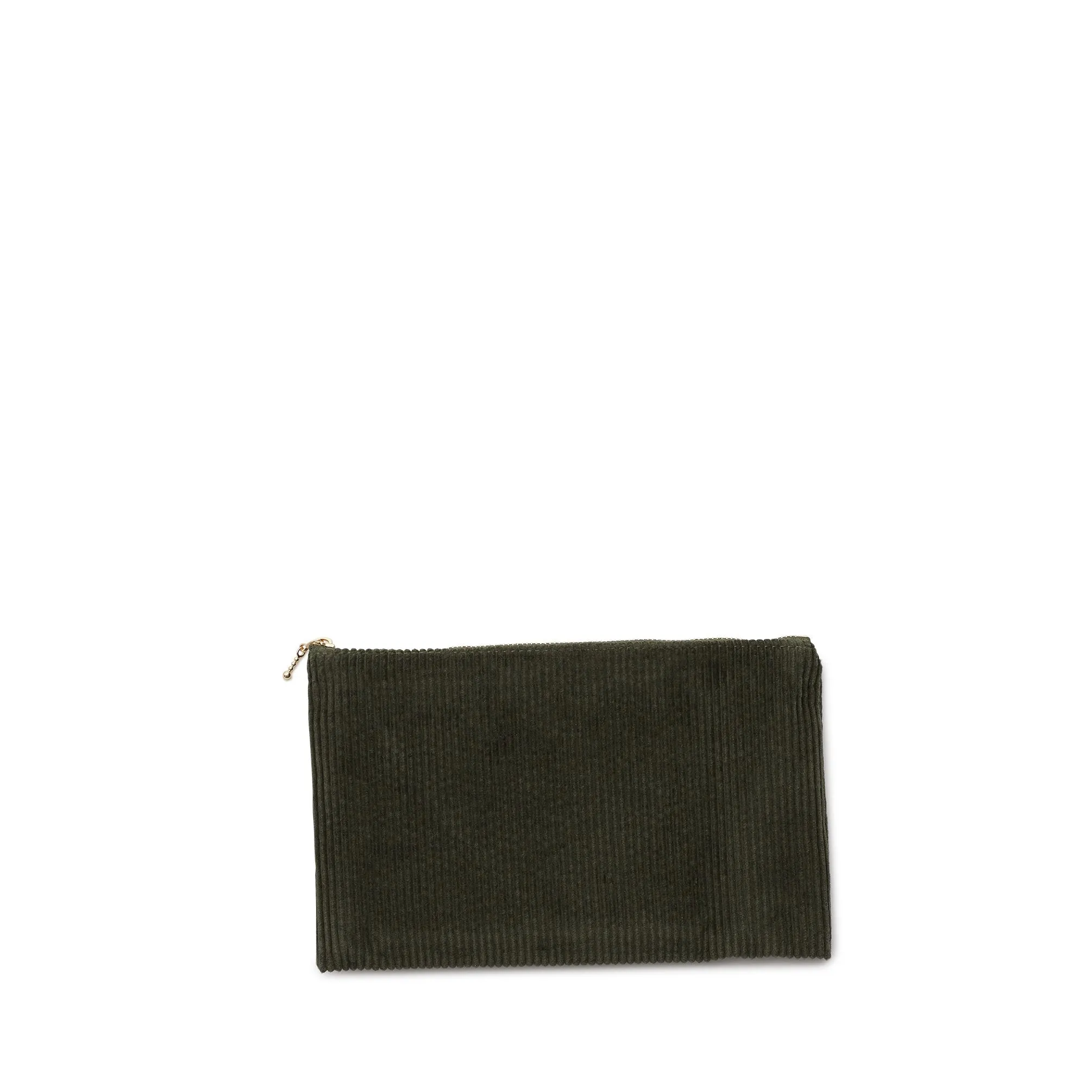 corduroy clutch, green tea sold by Nordstjerne