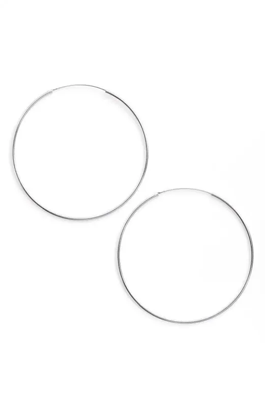 Argento Vivo Sterling Silver Argento Vivo Extra Large Endless Hoop Earrings in Gold at Nordstrom sold by Nordstrom