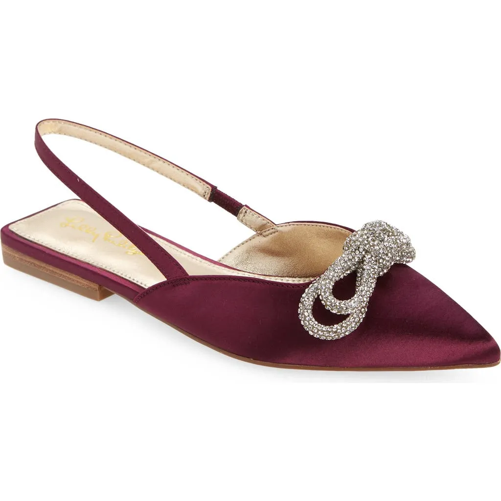 Lilly Pulitzer® Brit Pointed Toe Slingback Flat in Amarena Cherry at Nordstrom, Size 6 sold by Nordstrom