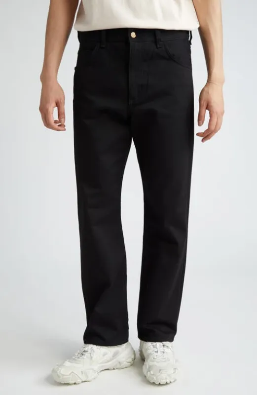 Acne Studios 1950 Regular Fit Straight Leg Jeans in All Black at Nordstrom, Size 31 X 32 sold by Nordstrom