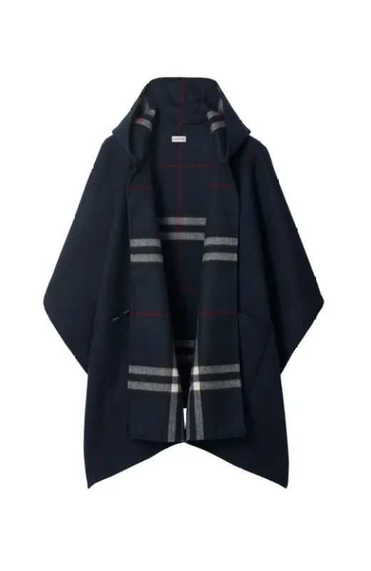 burberry EKD Cashmere Hooded Cape in Stone at Nordstrom sold by Nordstrom