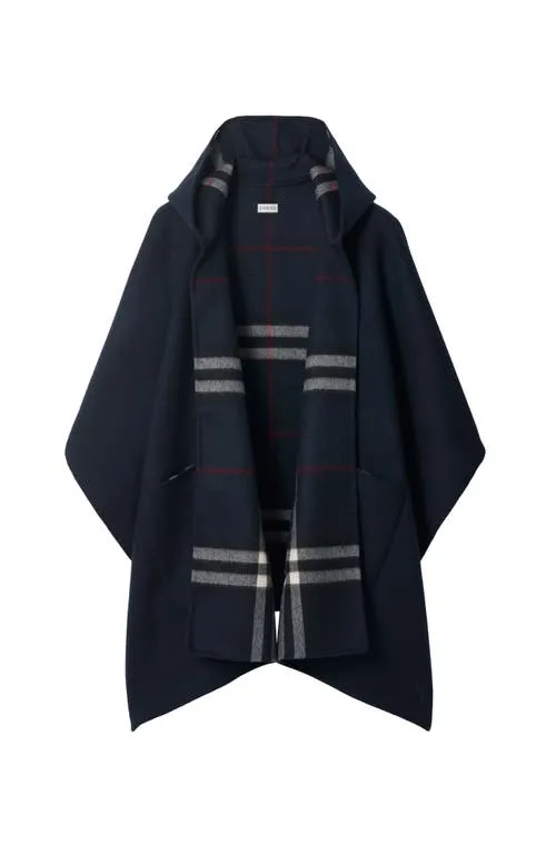burberry EKD Cashmere Hooded Cape in Stone at Nordstrom sold by Nordstrom