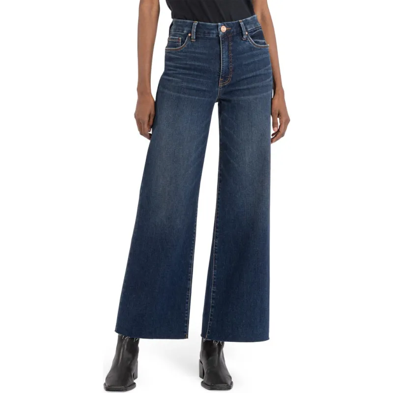 KUT from the Kloth Meg Fab Ab High Waist Raw Hem Ankle Wide Leg Jeans in Exhibited at Nordstrom, Size 16 sold by Nordstrom