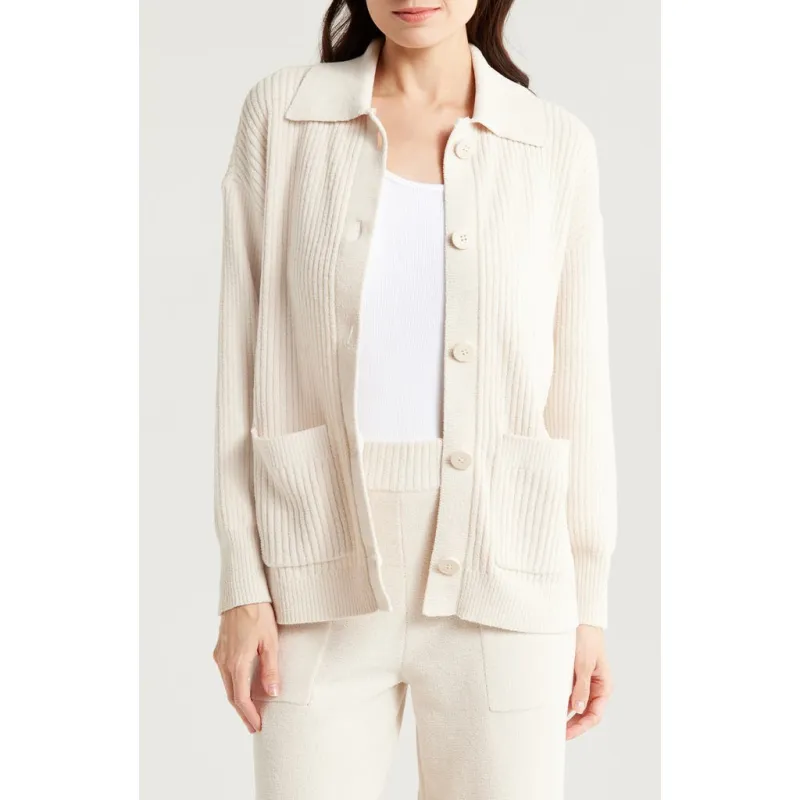 UGG(r) Junipher Cozy Knit Lite Cardigan in Dense Smoke at Nordstrom, Size Medium sold by Nordstrom
