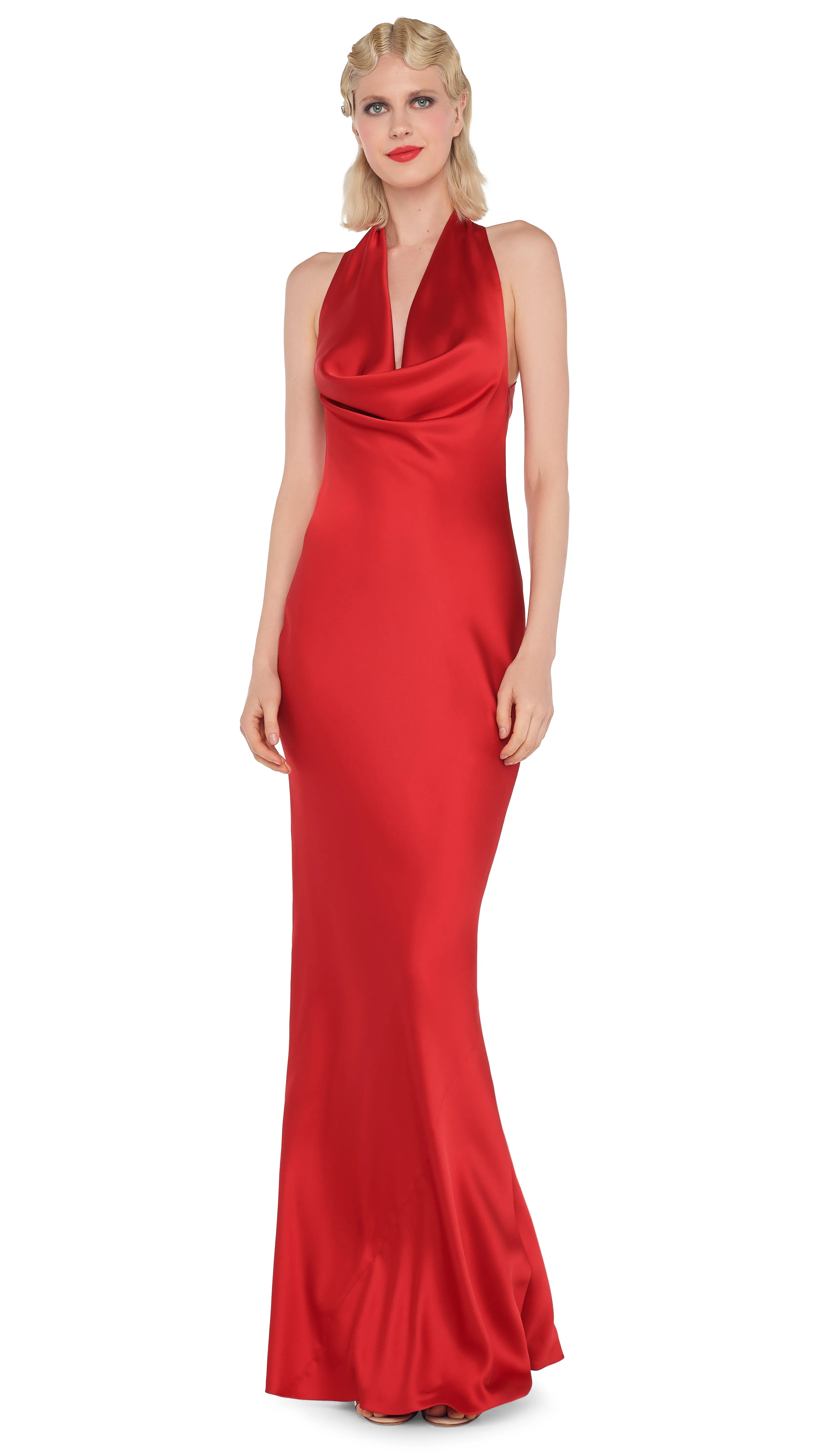 HALTER DRAPE BIAS GOWN sold by Norma Kamali