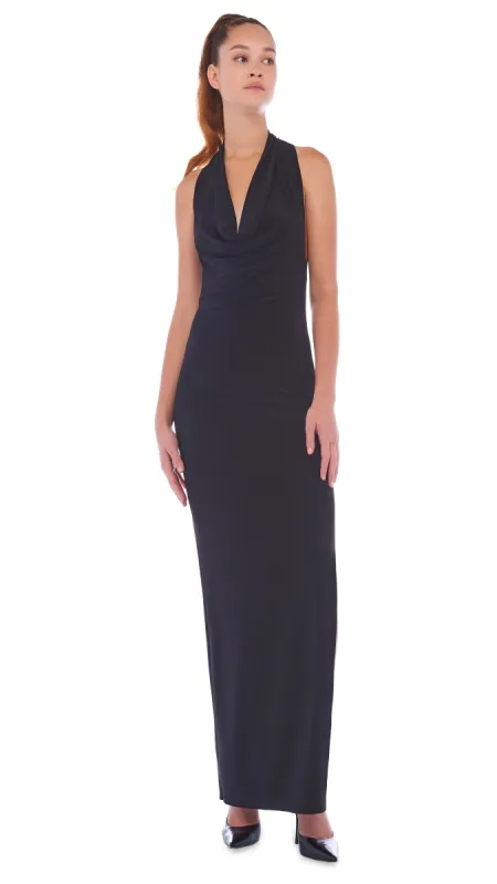 HALTER NEETA SIDE SLIT GOWN sold by Norma Kamali