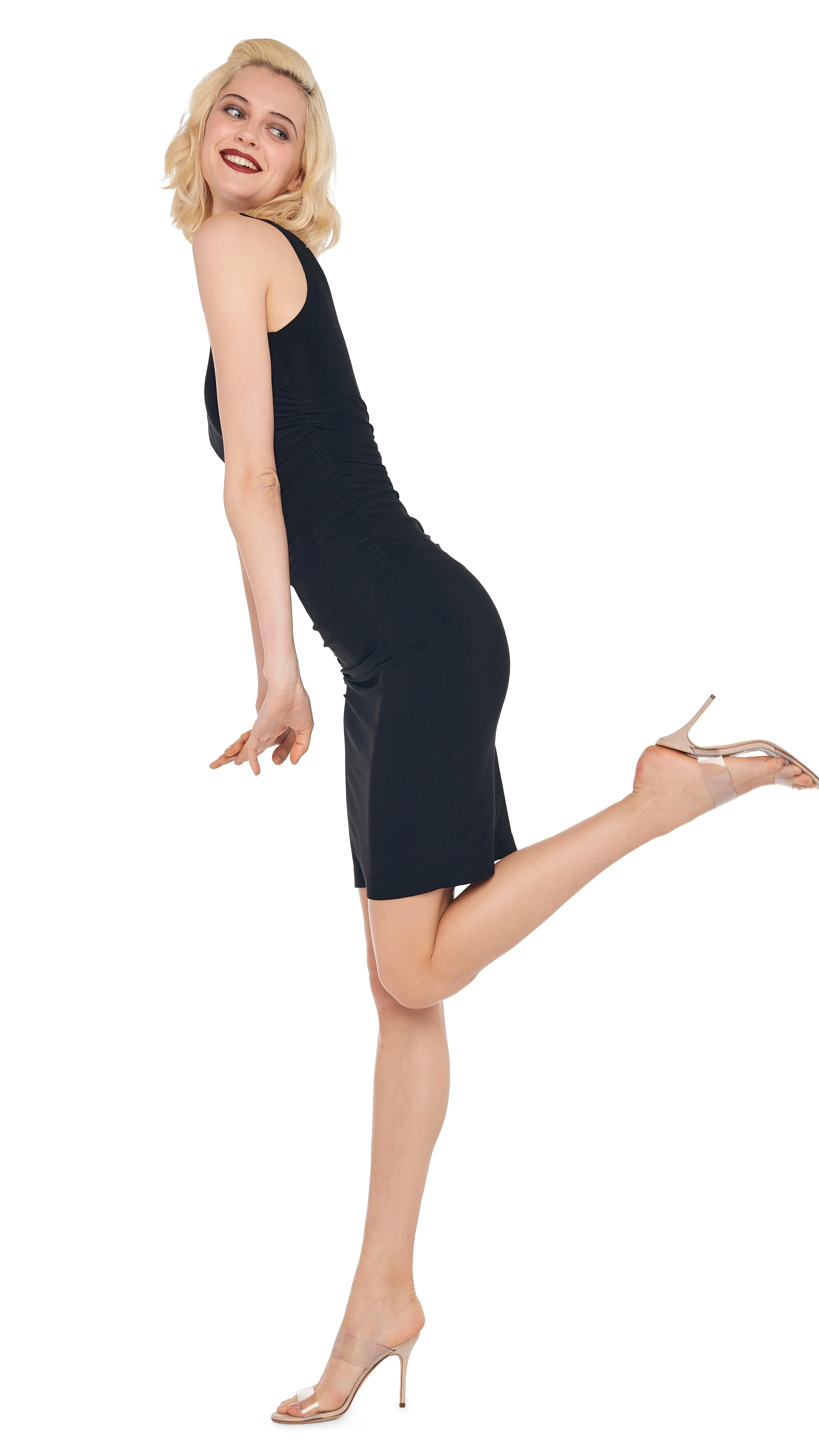 SHIRRED WAIST DRESS sold by Norma Kamali product image thumbnail 4