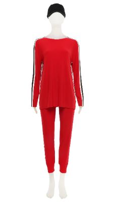 SIDE STRIPE BF CREW TOP sold by Norma Kamali