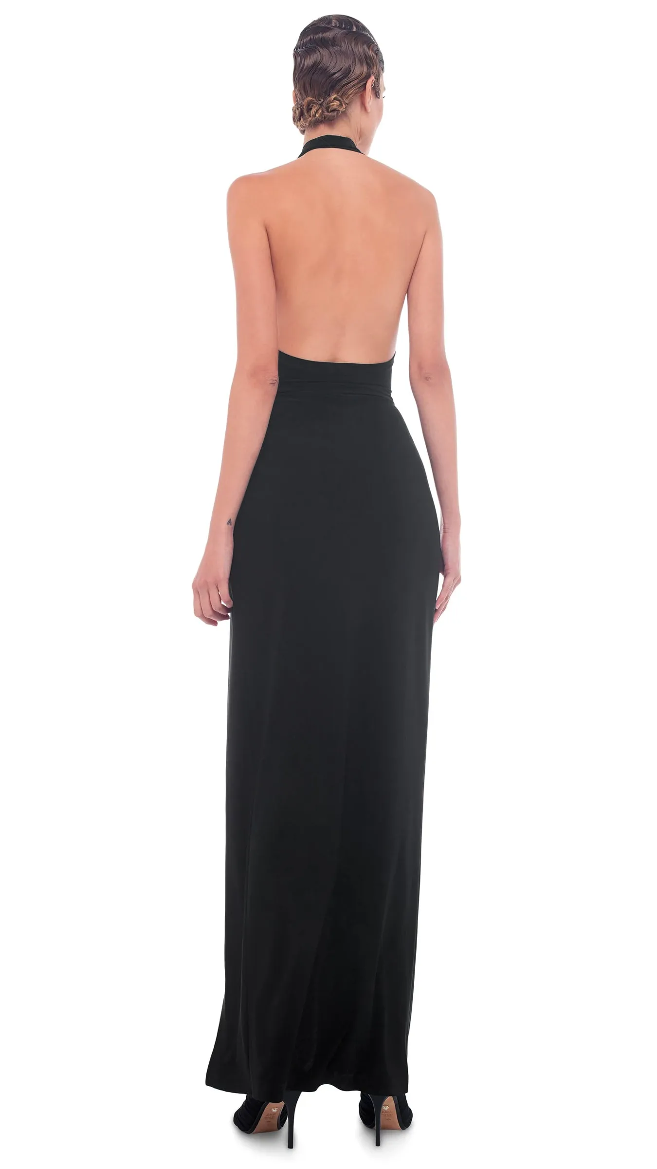 HALTER WRAP STRAIGHT GOWN sold by Norma Kamali product image thumbnail 3