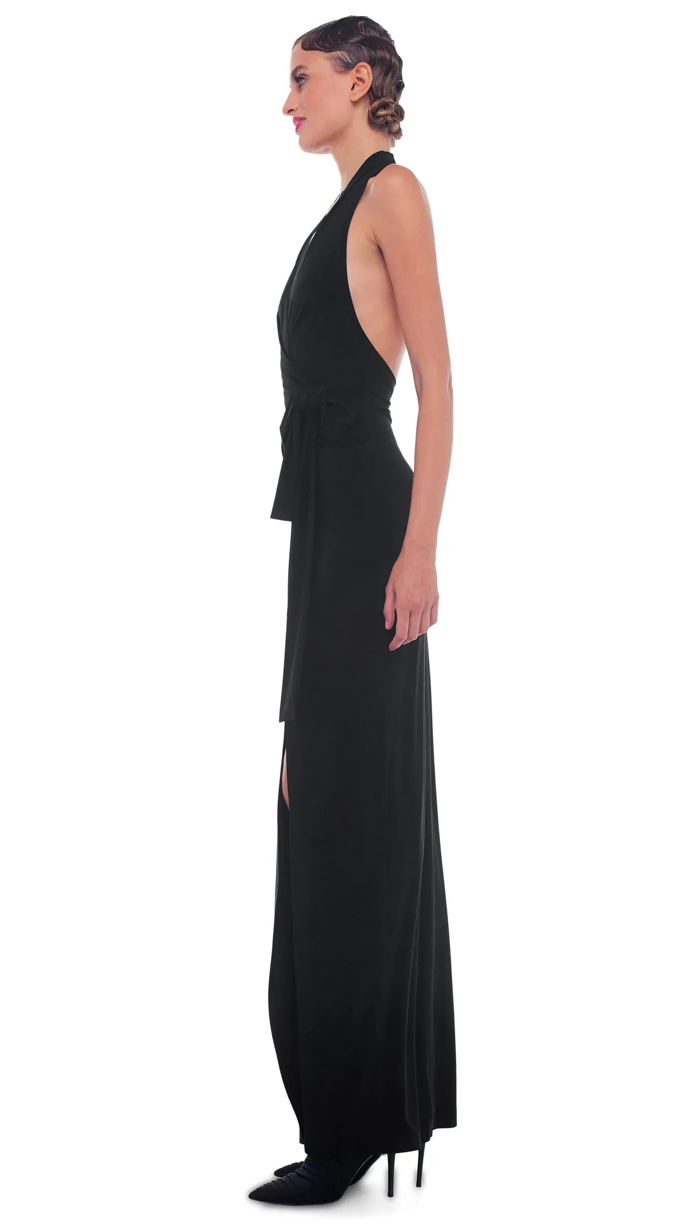 HALTER WRAP STRAIGHT GOWN sold by Norma Kamali product image thumbnail 2