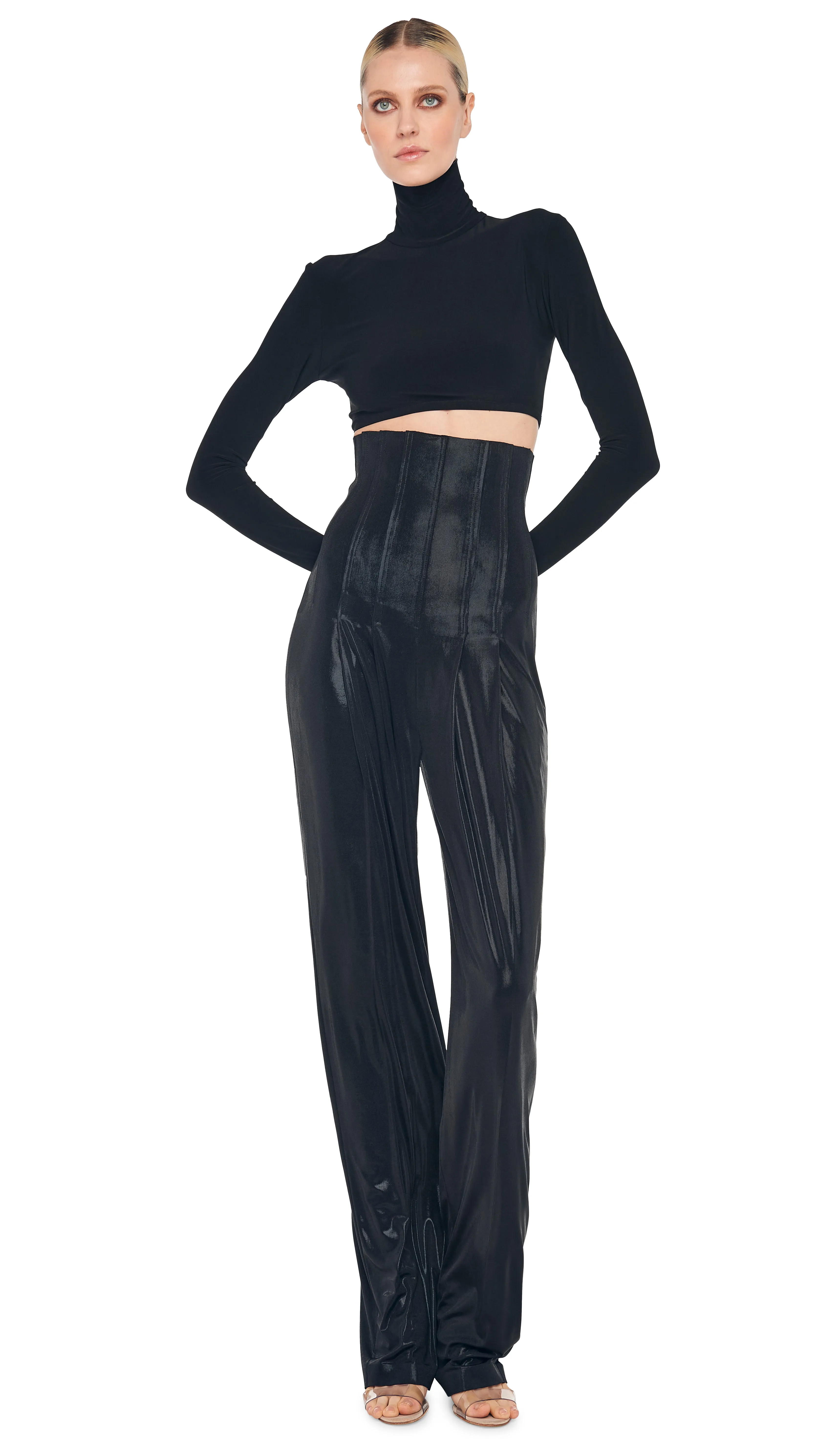 HIGH WAIST TAILORED PLEAT PANT sold by Norma Kamali product image thumbnail 4