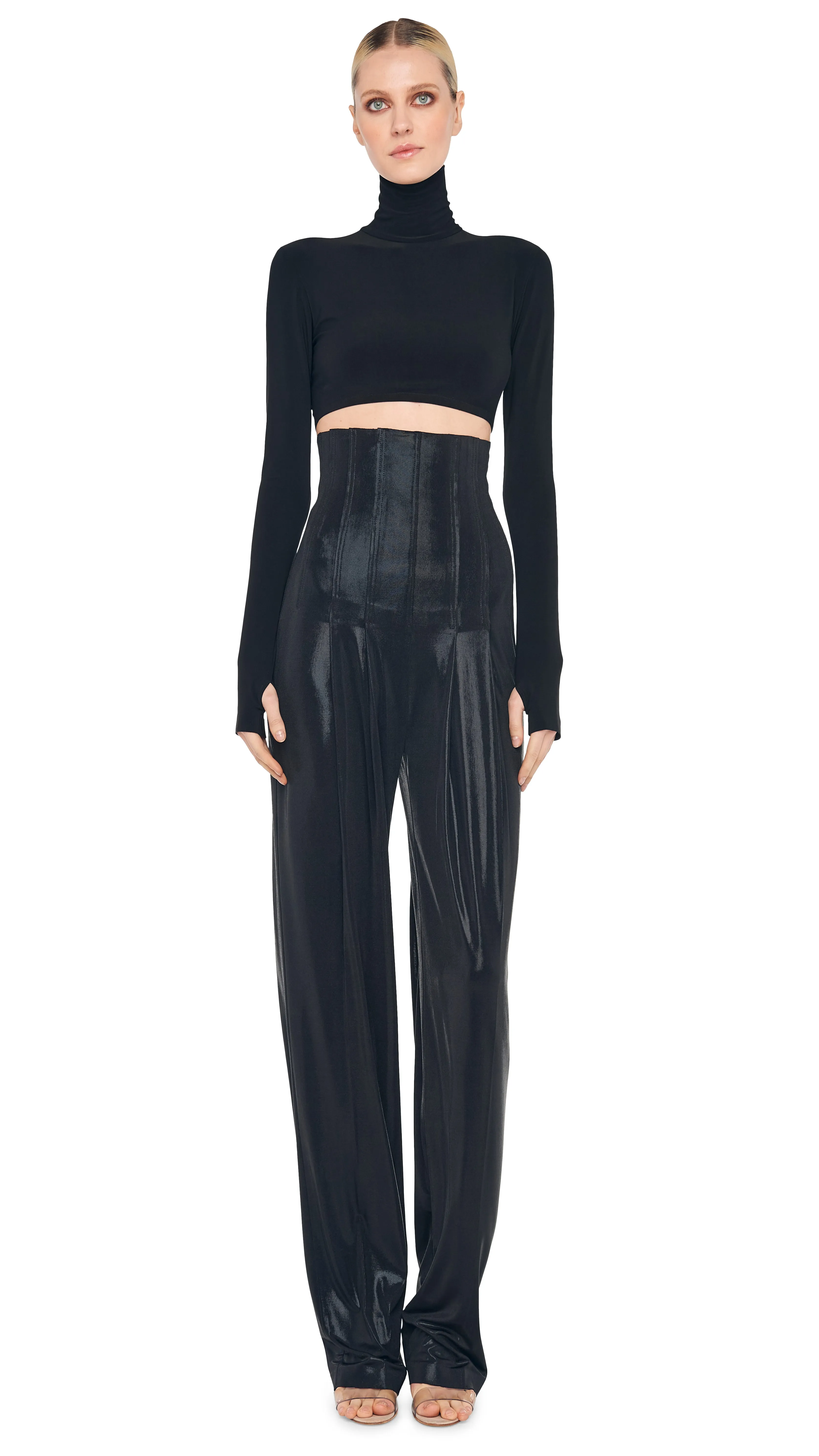 HIGH WAIST TAILORED PLEAT PANT sold by Norma Kamali