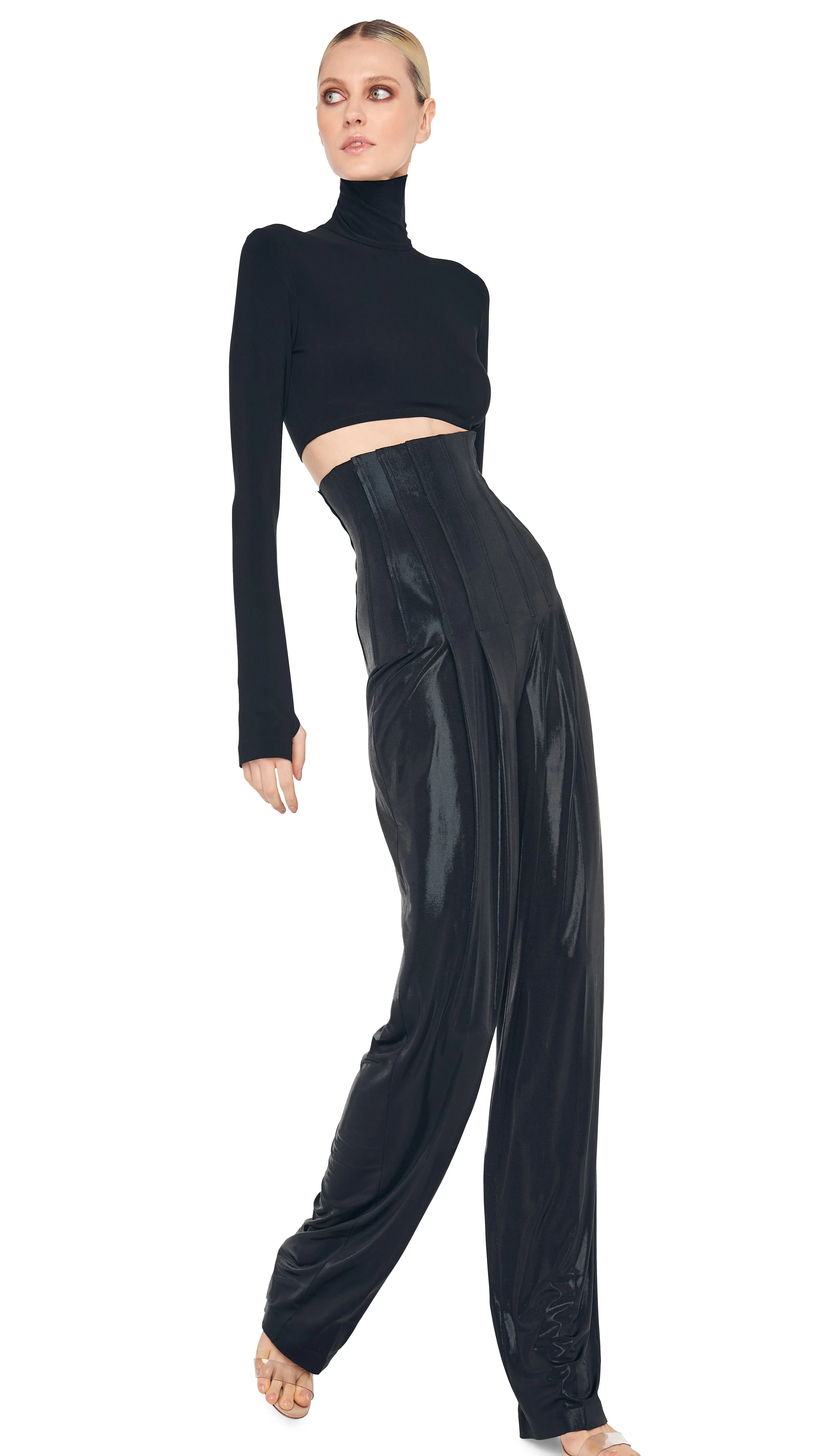 HIGH WAIST TAILORED PLEAT PANT sold by Norma Kamali product image thumbnail 5