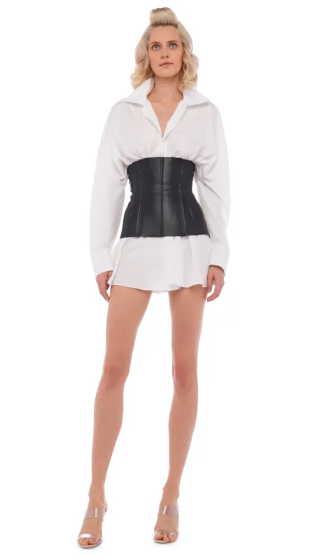 SUPER OS BF NK SHIRT MINI DRESS sold by Norma Kamali