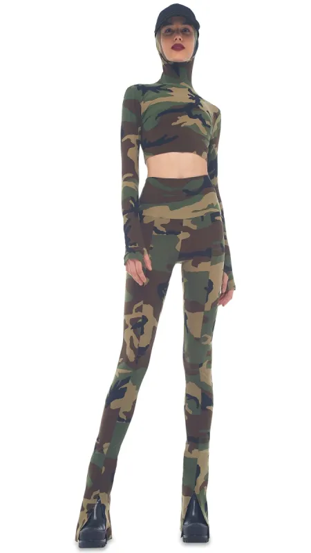 TURTLE SKULL CAP CROP TOP made by Norma Kamali
