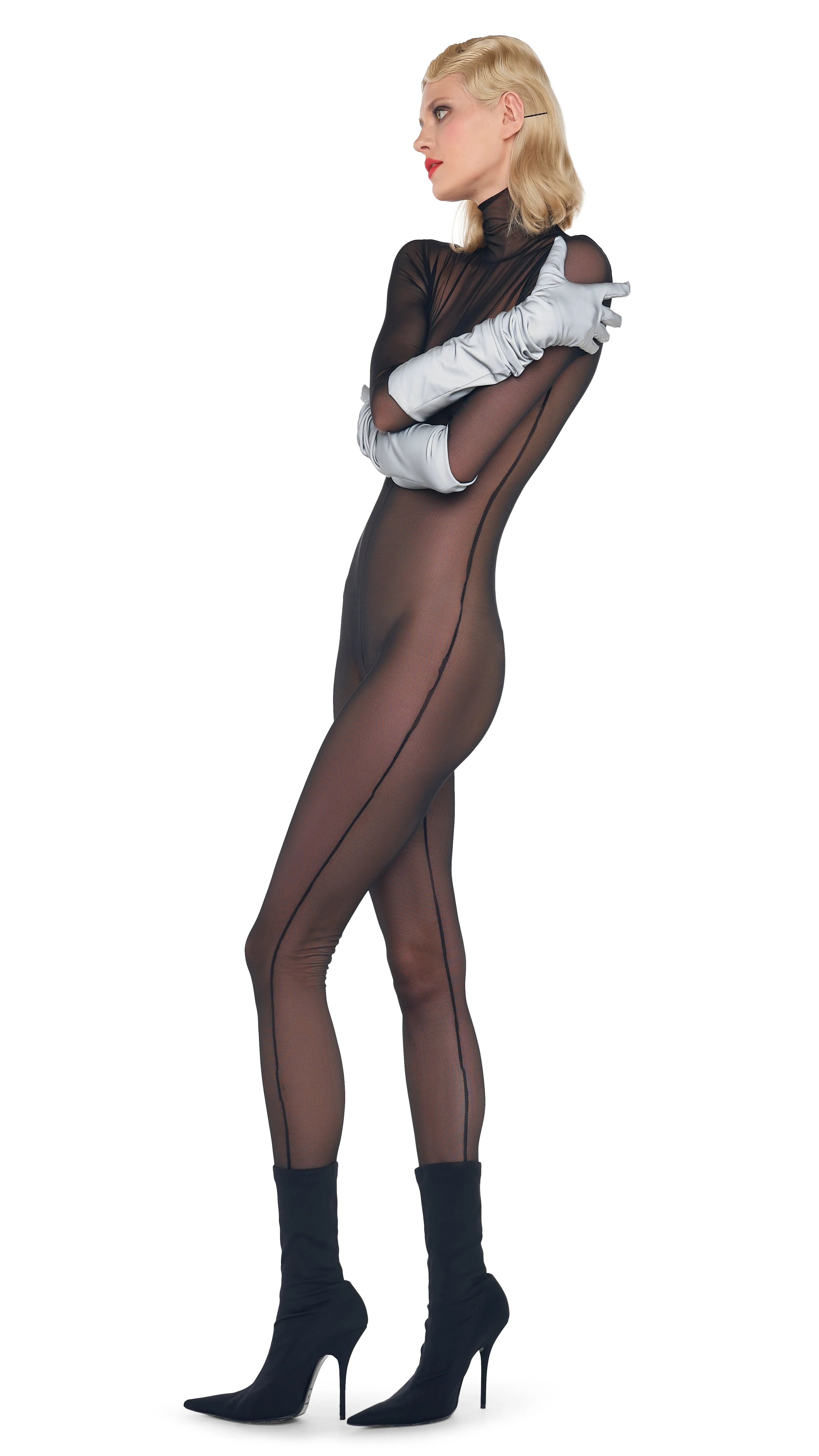 LONG SLEEVE TURTLE CATSUIT sold by Norma Kamali product image thumbnail 2